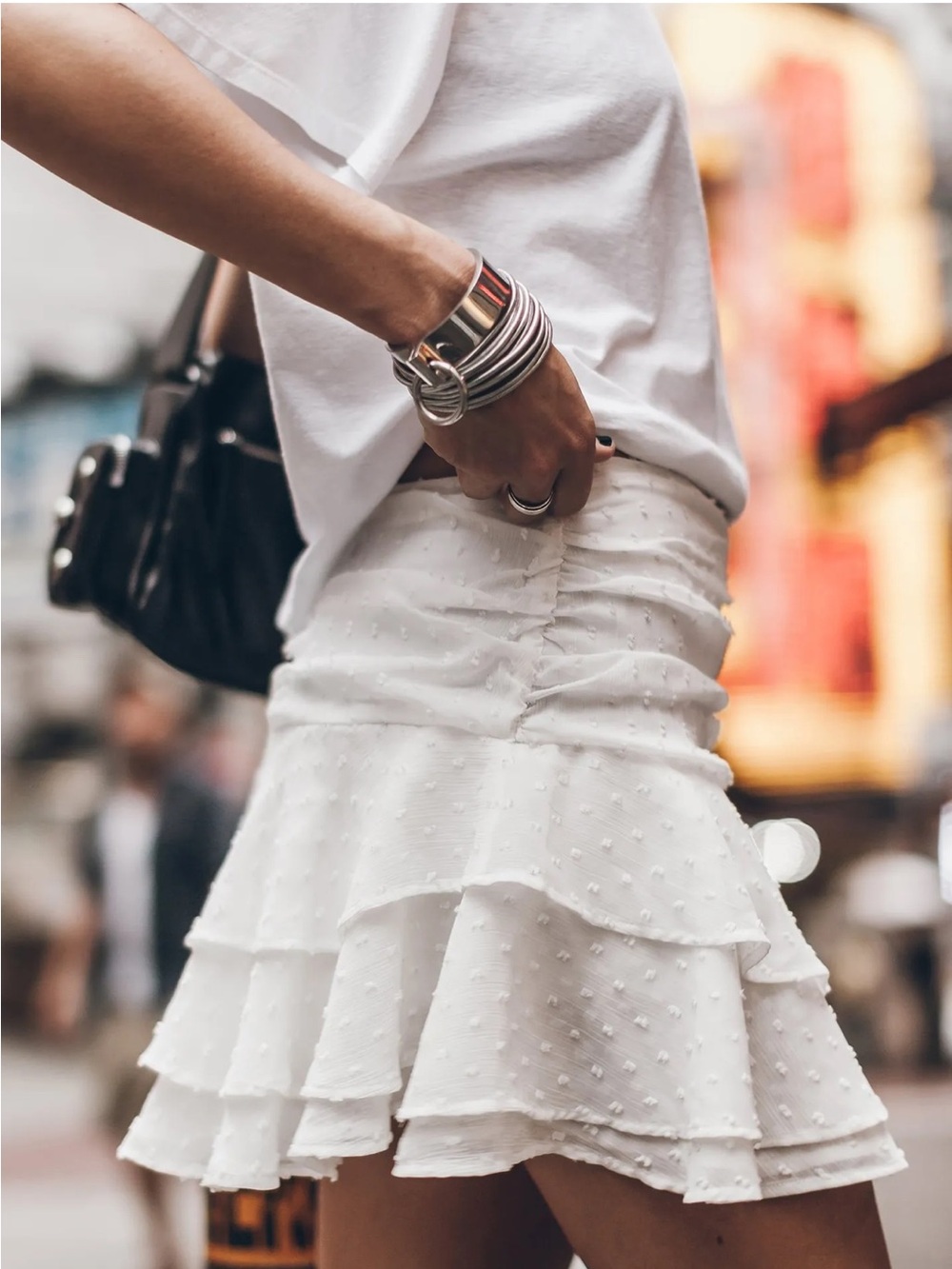 Mikuta White Ruffle Skort - Picture 2 of 7